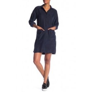🌘Joh Apparel Navy Button Down Shirt Dress